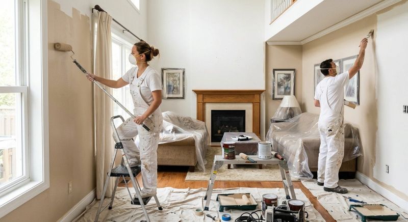Basement Wall Painting in Wilmington, NC
