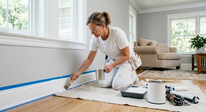 Chair Rail Painting in Wilmington, NC