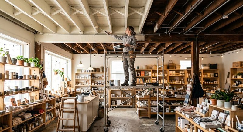 Retail Ceiling Painting in Longmont, CO