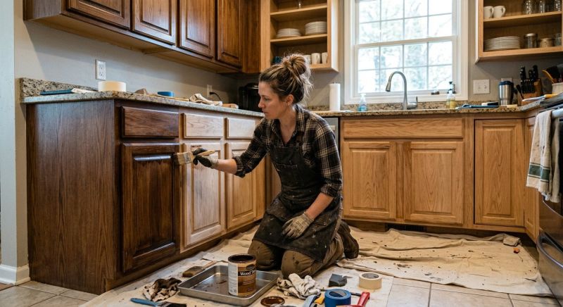 Wood Cabinet Staining in Dayton, OH