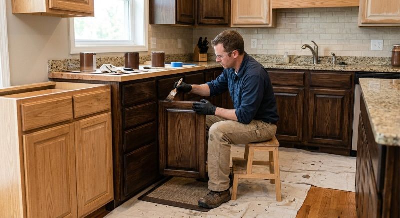 Wood Cabinet Staining in Indianapolis, IN